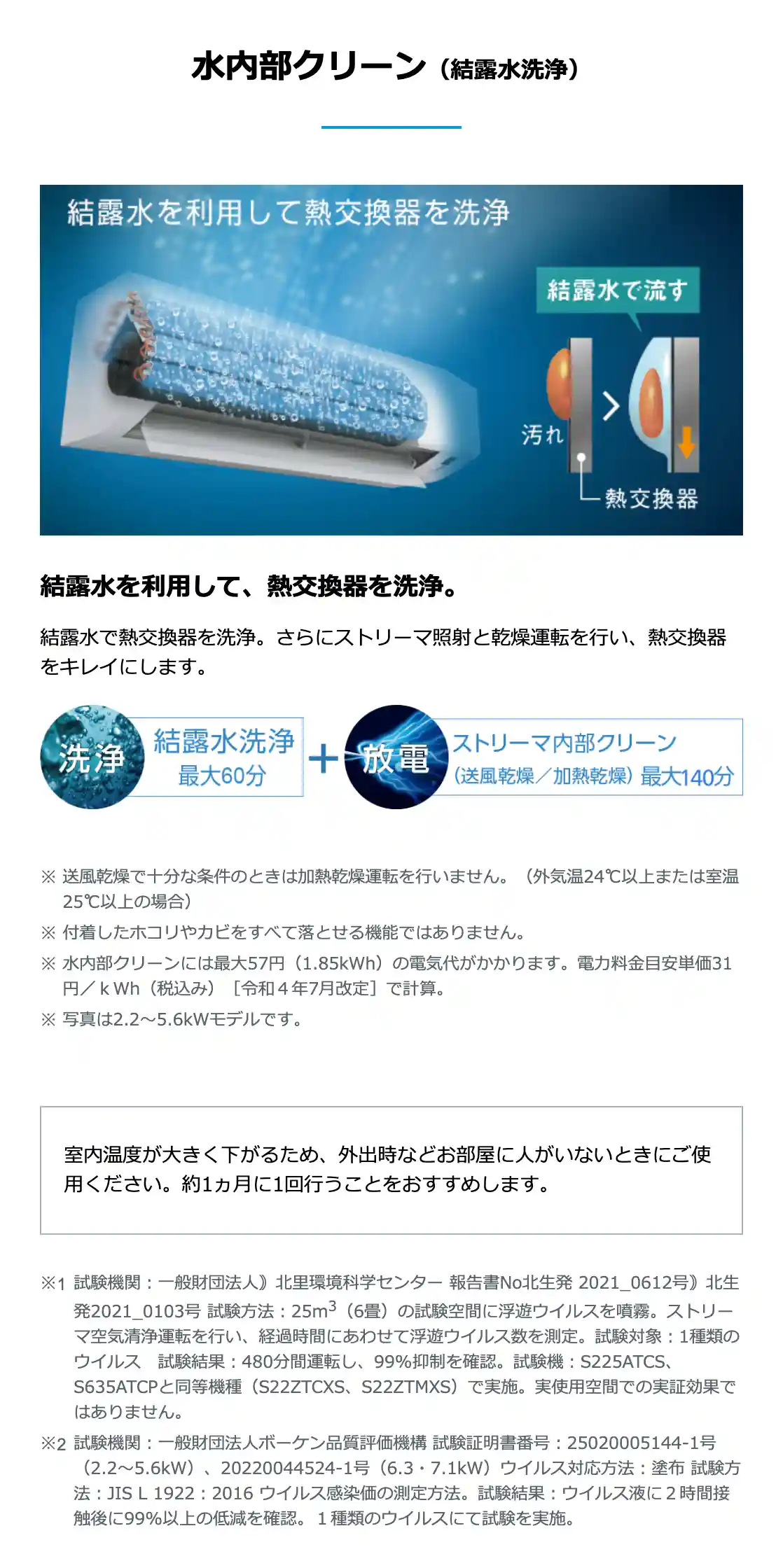 ダイキンのエアコンCXシリーズの機能・高さ250mm×奥行き265mmのコンパクトなデザイン